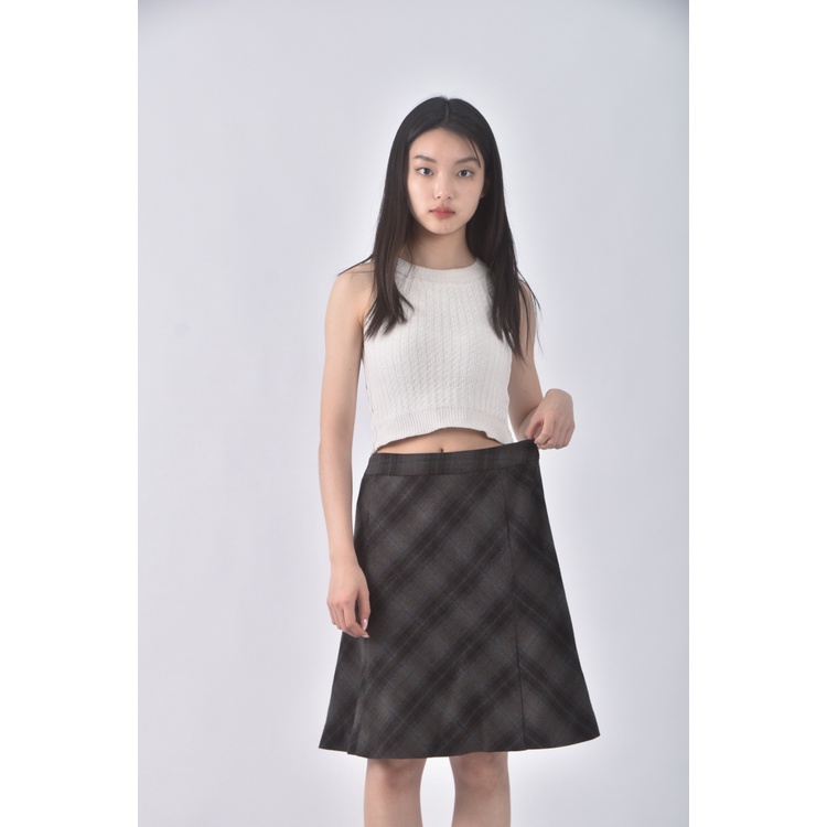 (M) jo an質感羊毛百褶黑色短裙二手衣, , large