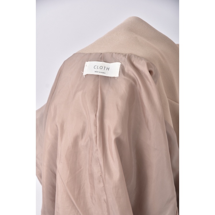 (S) 【安于晴Charlene私服】cloth質感西裝杏色外套二手衣, , large