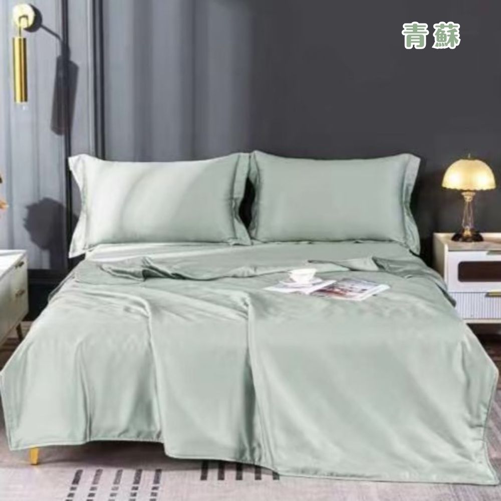 [Mianmianwu] Taiwan-made 100% Lyocell 60-count Tencel four-piece set - standard double, , large