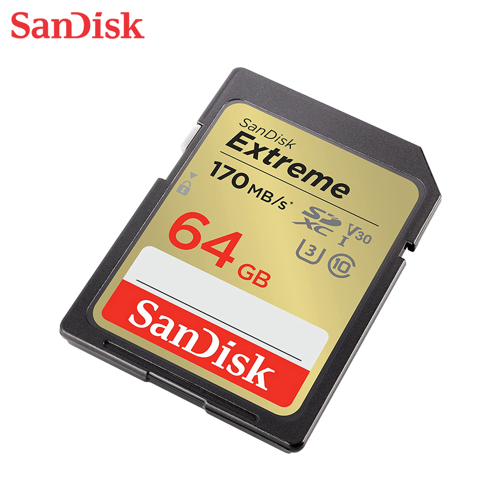 【SanDisk】Extreme 64G SDXC V30 C10 UHS-I U3 記憶卡, , large