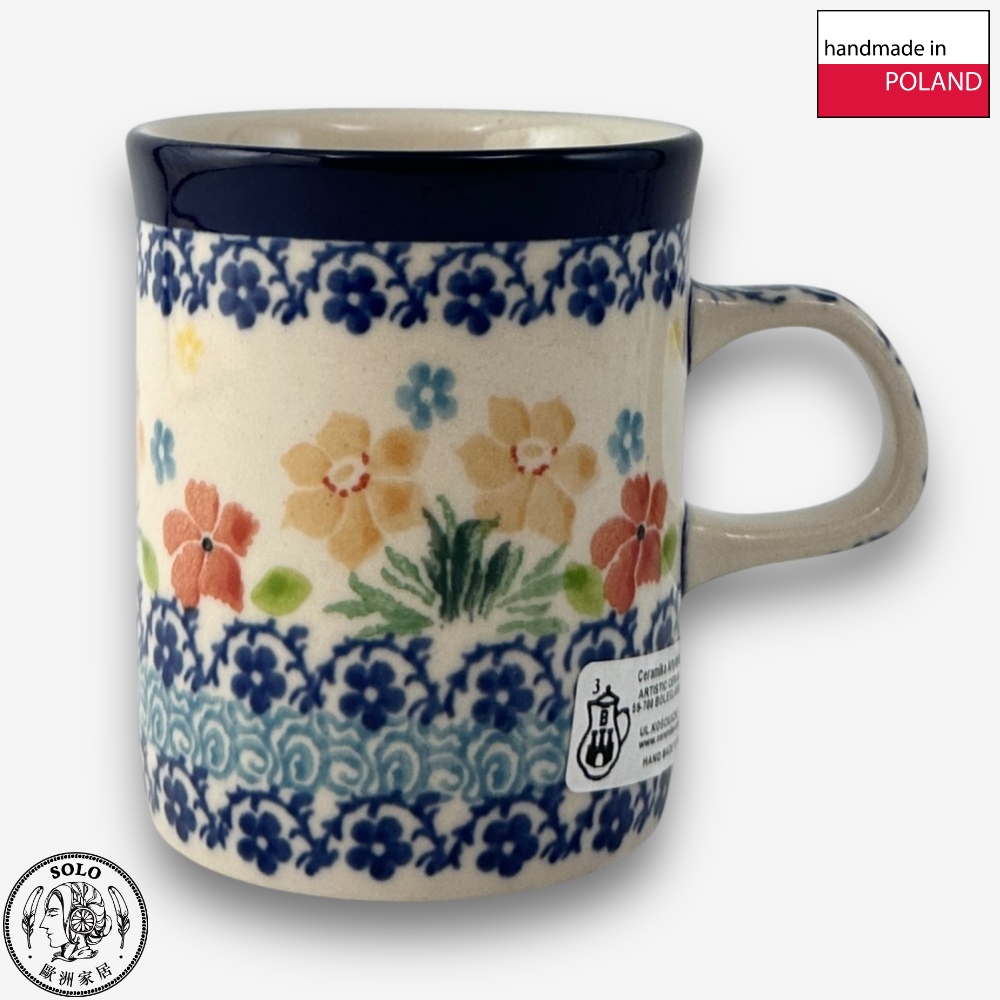 【SOLO歐洲家居】波蘭製 CA 波蘭陶 150ml 馬克杯 春舞茶語系列, , large