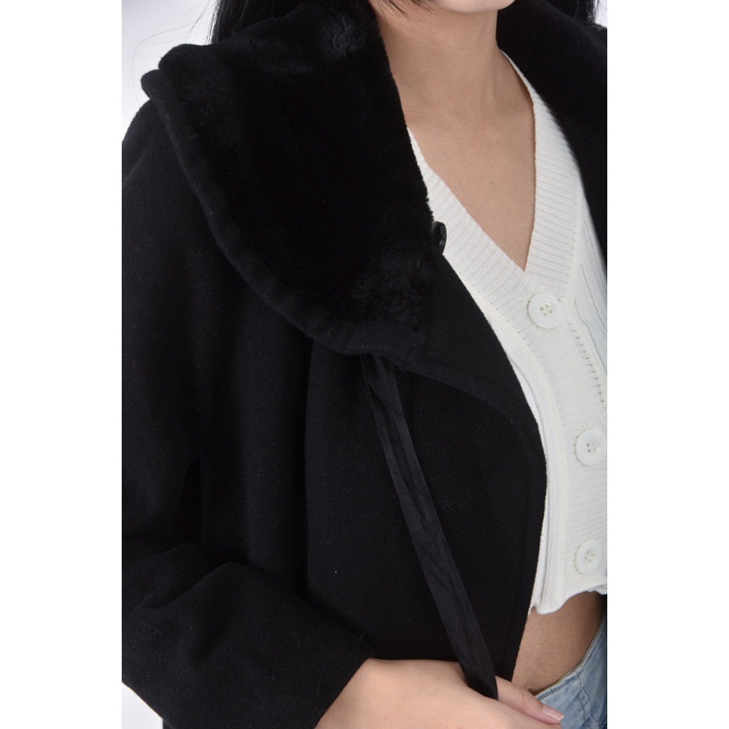 (M) wanko西裝綁帶黑色外套二手衣, , large