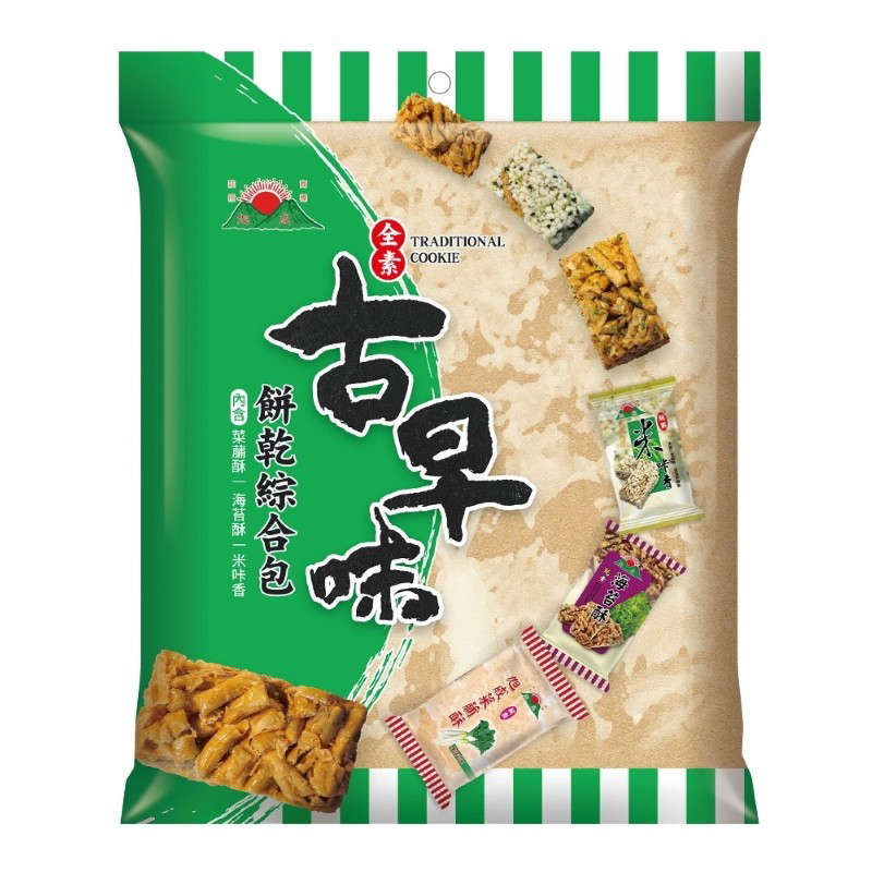 [泓俐](有效20251025)限時搶購!!旭成古早味餅乾綜合包255g(12包箱入組), , large