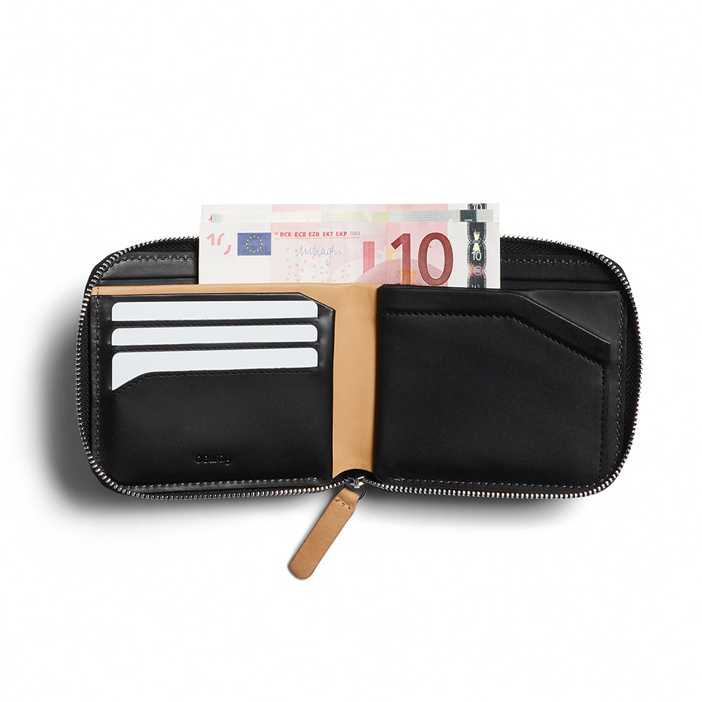 |快速出貨|Bellroy Zip 拉鍊皮夾 短夾 零錢包 卡片收納包 RFID防盜-黑, , large