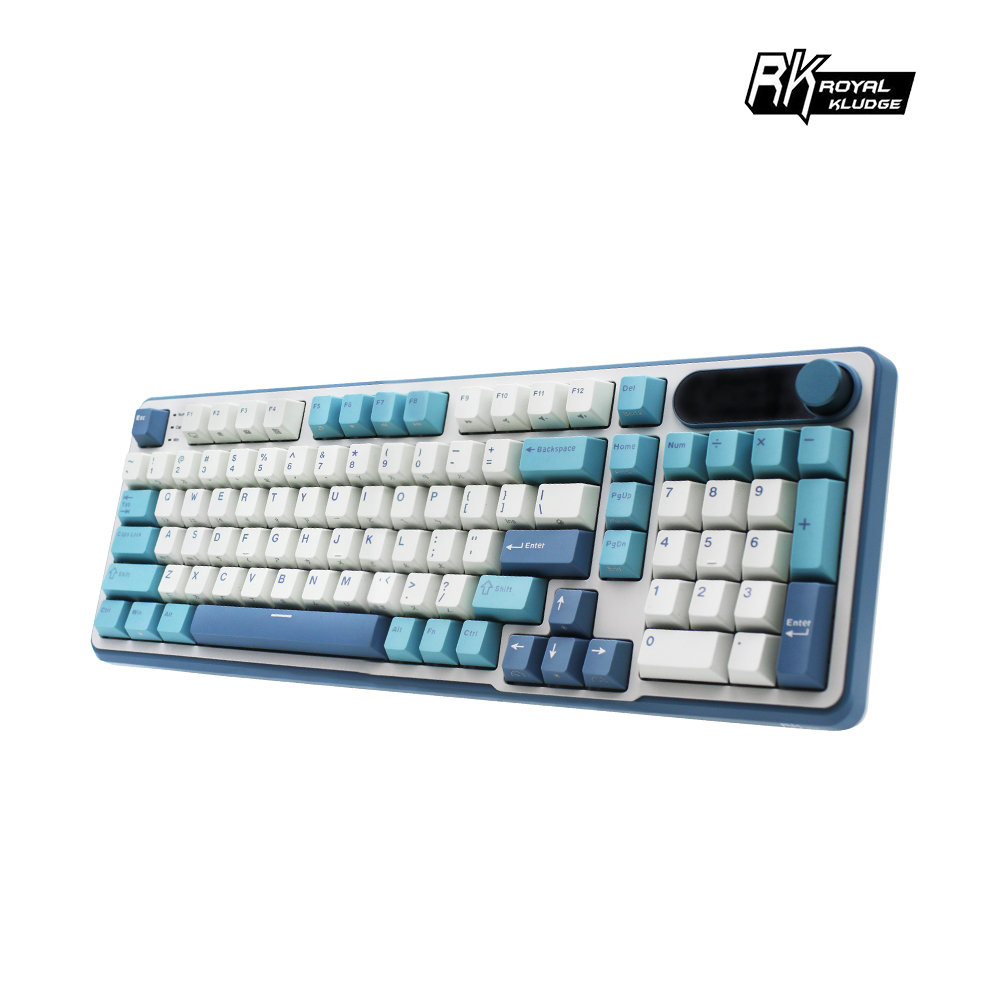 [樂維科技] RK S98 空山藍語配色 三模無線機械鍵盤 TOP結構 雪皇軸 PBT鍵帽 注音, , large