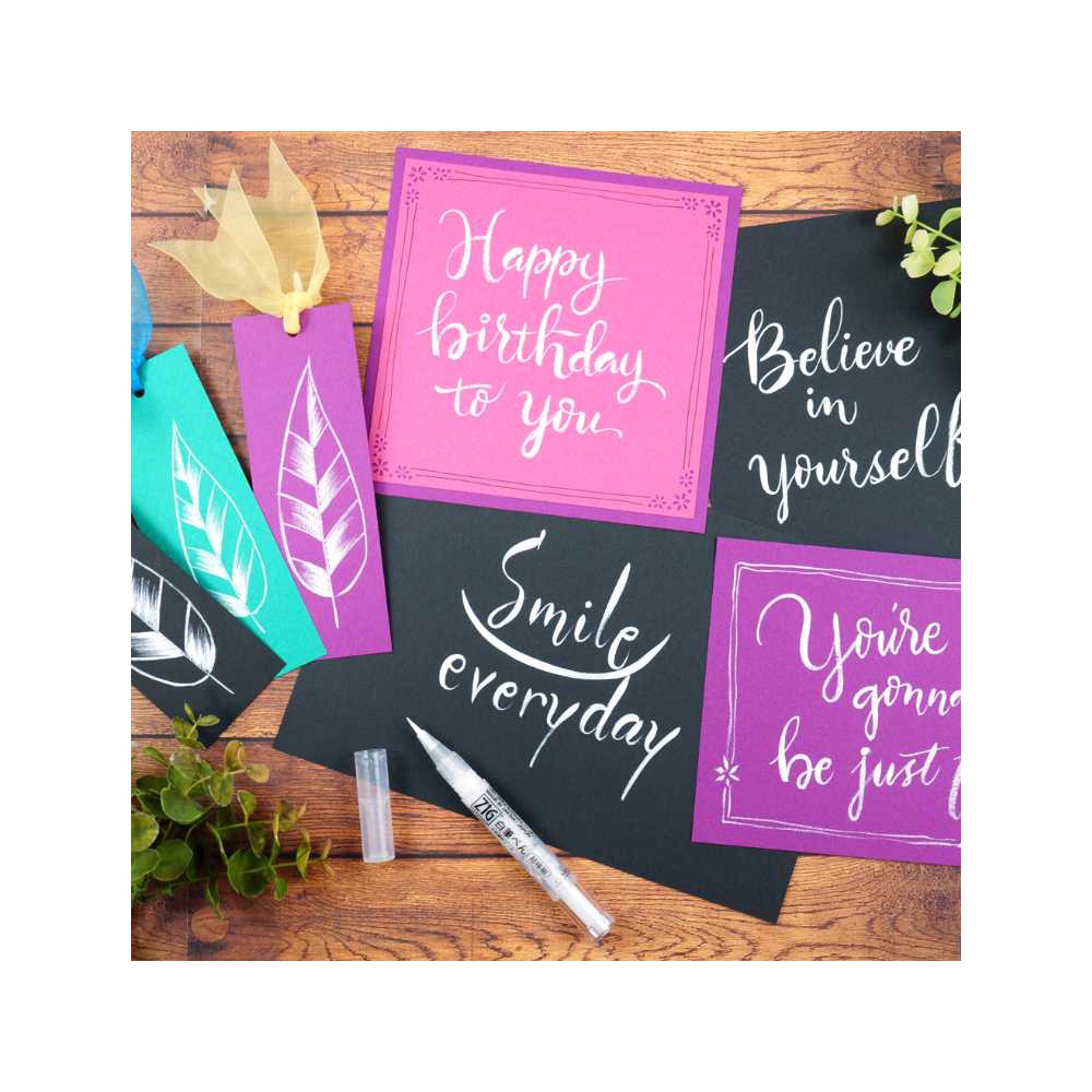 Kuretake 日本吳竹 白色墨筆 超極細 (CNBW-02S), , large