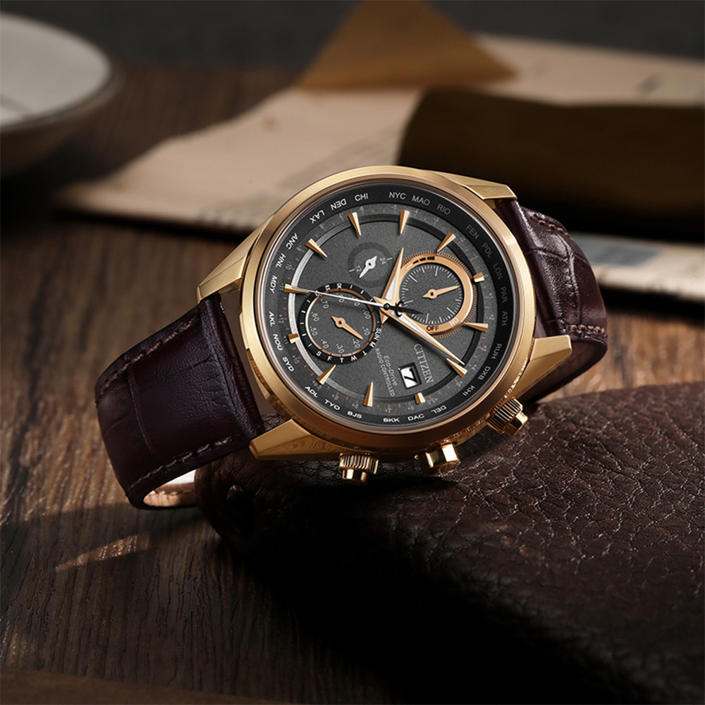 CITIZEN 星辰 空中之鷹 商務光動能電波手錶 AT8263-10H, , large