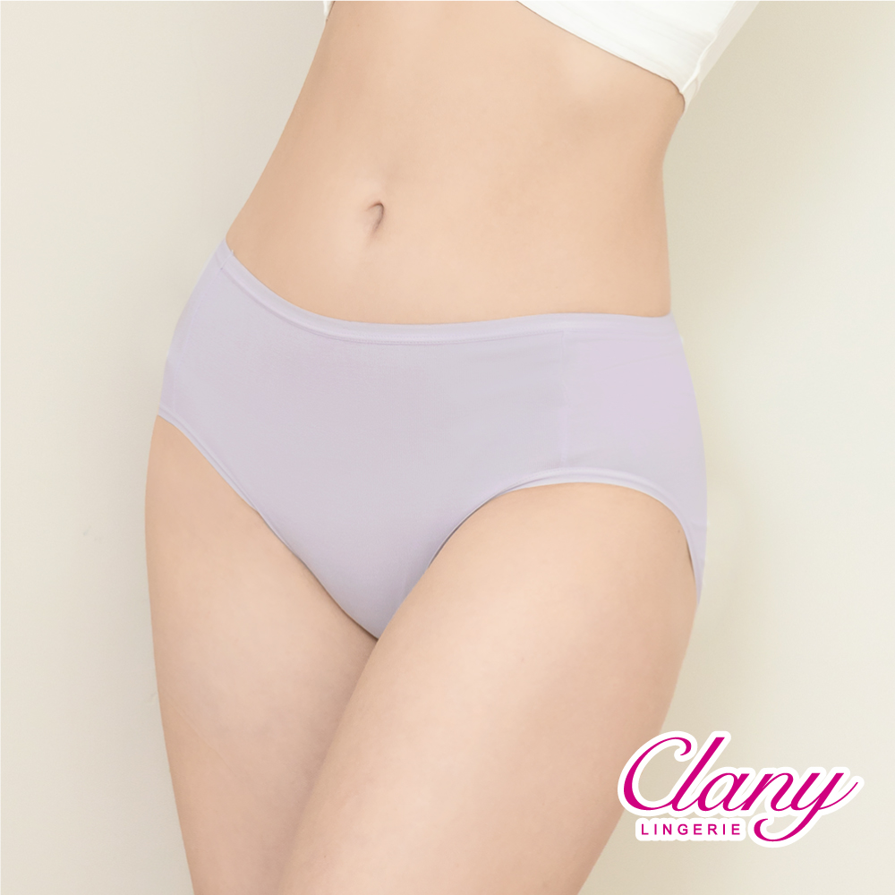 【Clany可蘭霓】新美膚面膜莫代爾中腰M-XL內褲 質感灰 2223-61