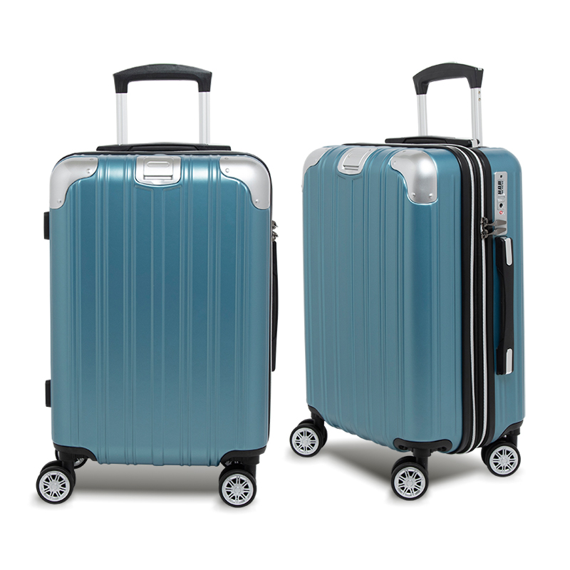 【Alldma鷗德馬】29吋熱銷款拉鏈行李箱Z2S-灰藍(贈保護套C2+B2棋盤束帶+多功能海關鎖)