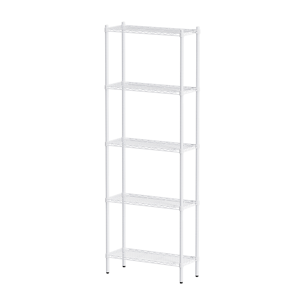 【Y HOUSE】76x30x210cm Lightweight Five-layer Iron Rack Iron Rack Shelf-Painted White