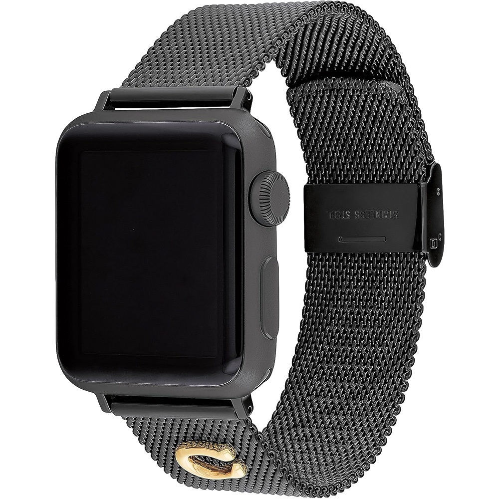 COACH Apple Watch 錶帶 38/40/41mm 適用 C字米蘭錶帶 - 黑色(不含手錶)