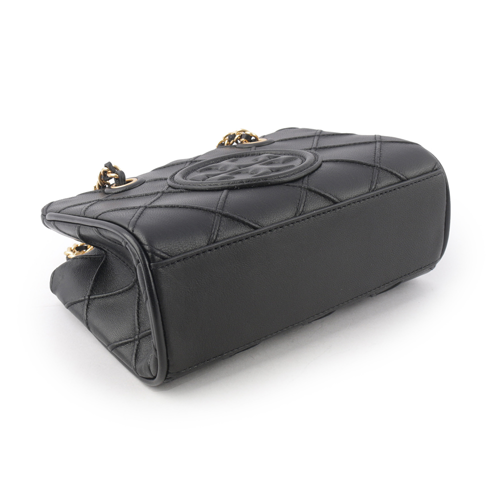 TORY BURCH Fleming 納帕皮革手提/斜背迷你二用托特包/黑色, , large