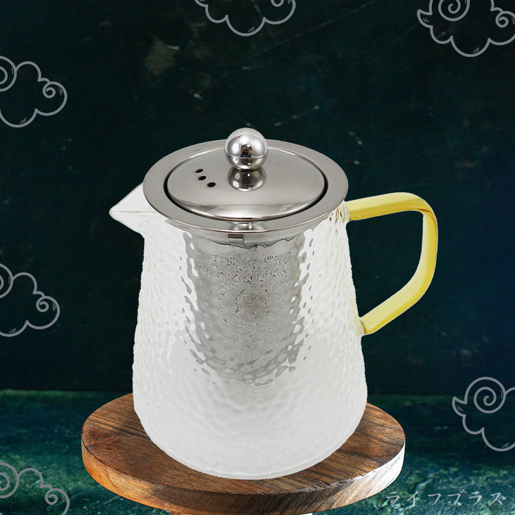 milomix 錘紋耐熱玻璃泡茶壺-900ml-1入, , large
