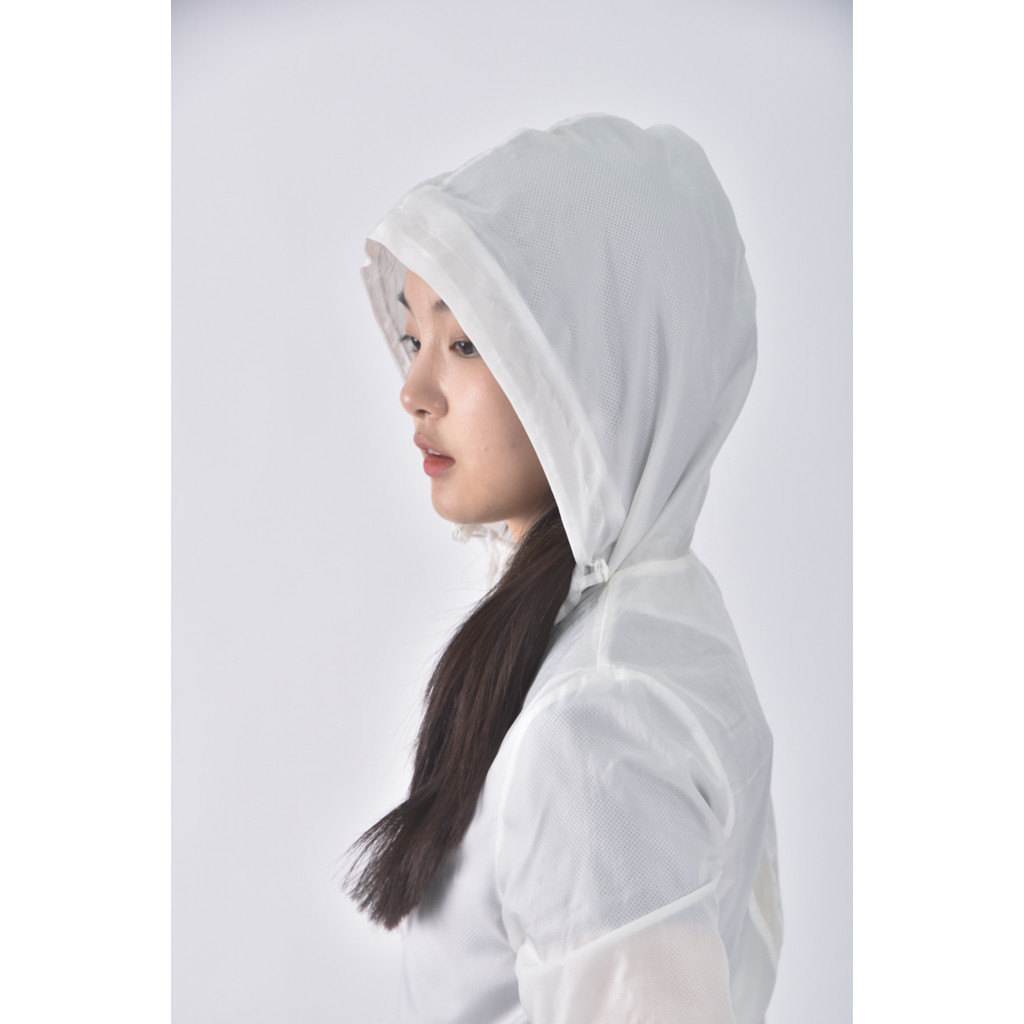(S) adidas運動連帽白色外套二手衣, , large