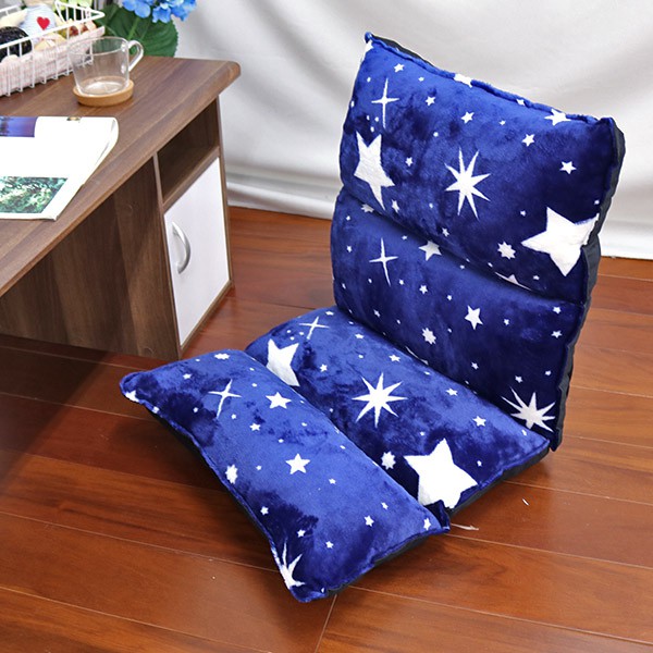 Galaxy Kingdom Velvet Fabric five-stage Japanese Room Chair, , large