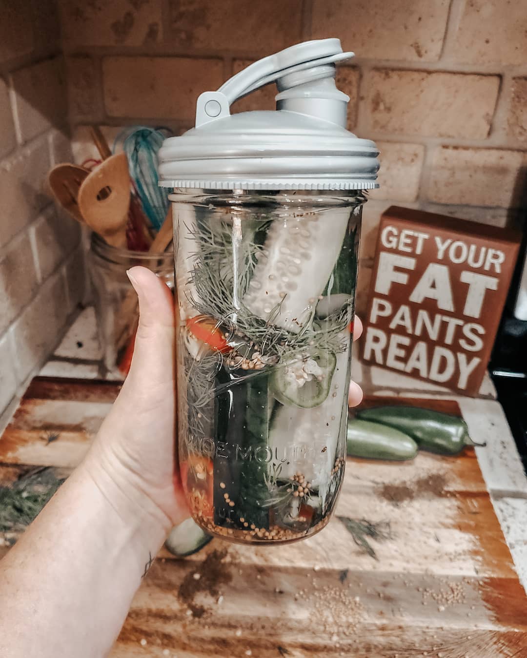 reCAP® 32oz Quart Mason Jars Lid POUR cap Wide Mouth-Silver, , large