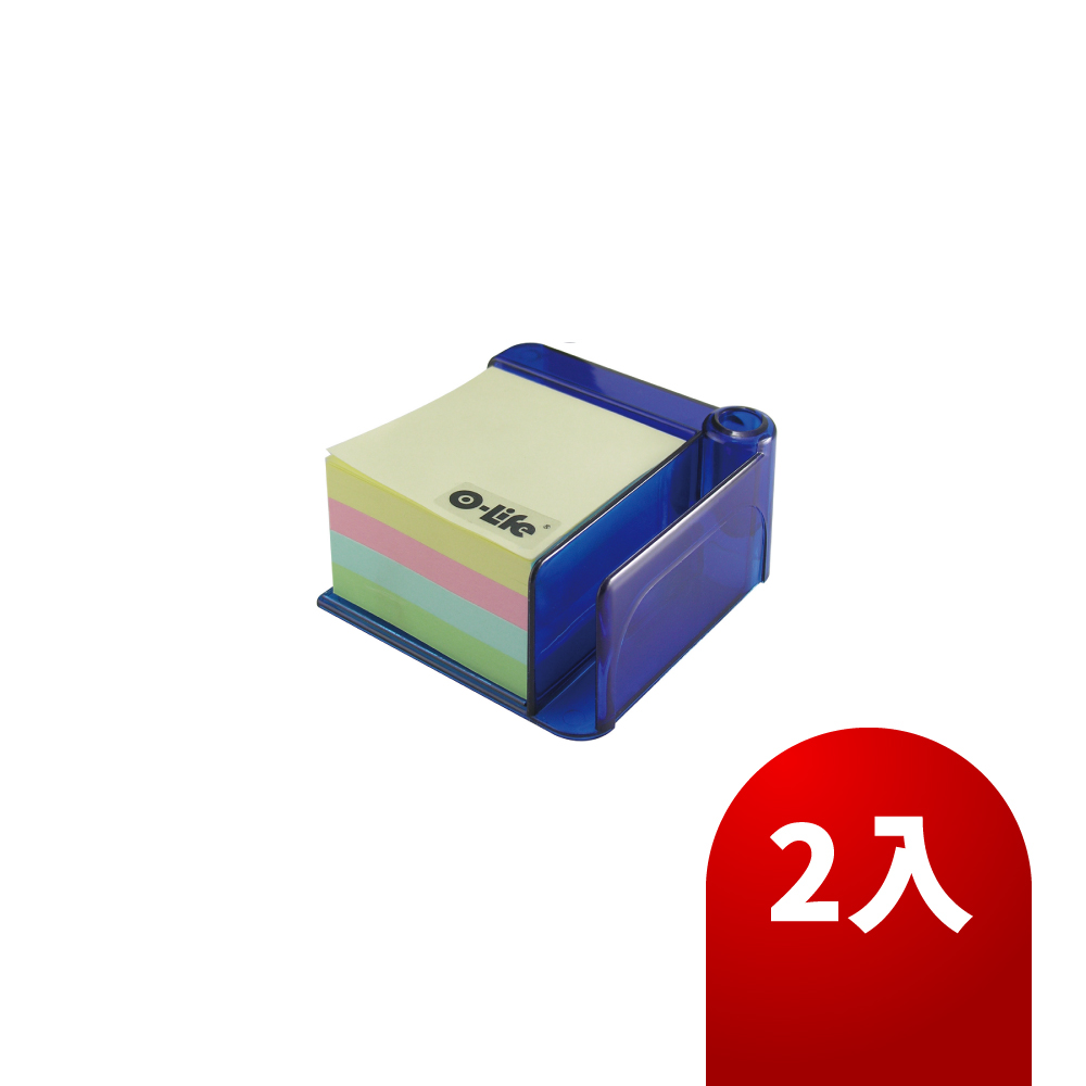 【O-Life】400-sheet color notepad - transparent blue, , large