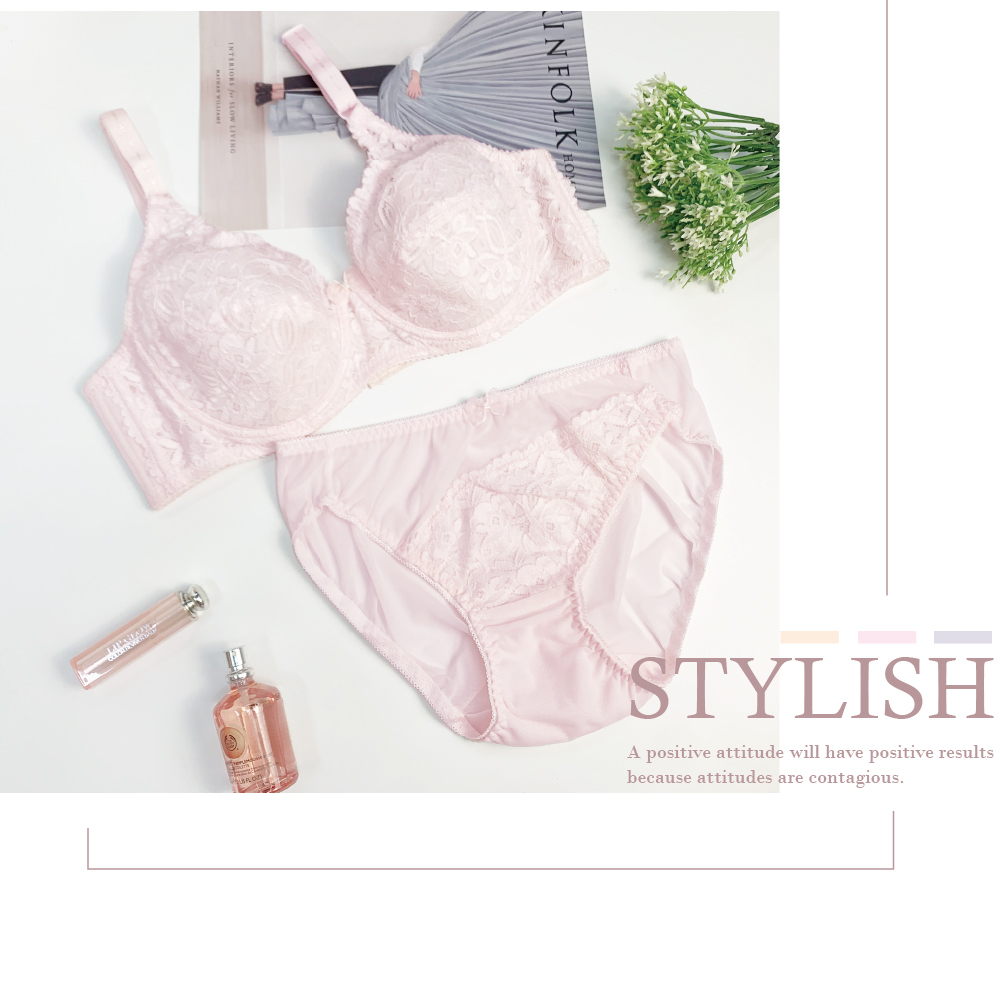 【Clany可蘭霓】舒活女人蕾絲包覆CD內衣(甜蜜粉 6671-31), , large