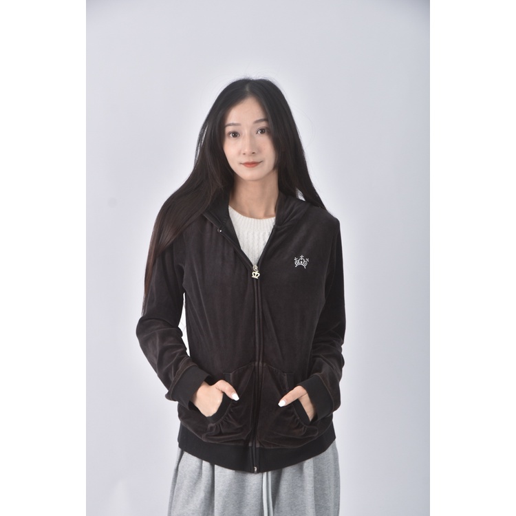 (S) net質感棉質連帽黑色外套二手衣, , large