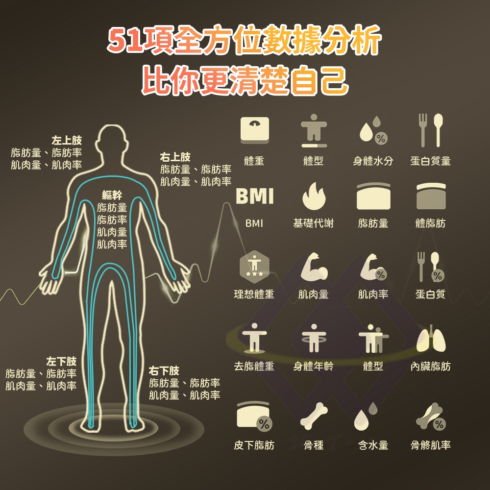【禾統】八電極智慧體脂計plus+/黑色/支援健康App/可匯出數據(體脂計 藍芽體脂計 體重計), , large