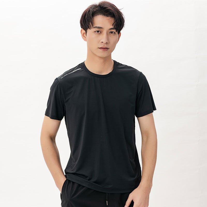 [DZRZVD杜戛地]110519涼感排汗短袖T恤 彈力尼龍 黑色, , large