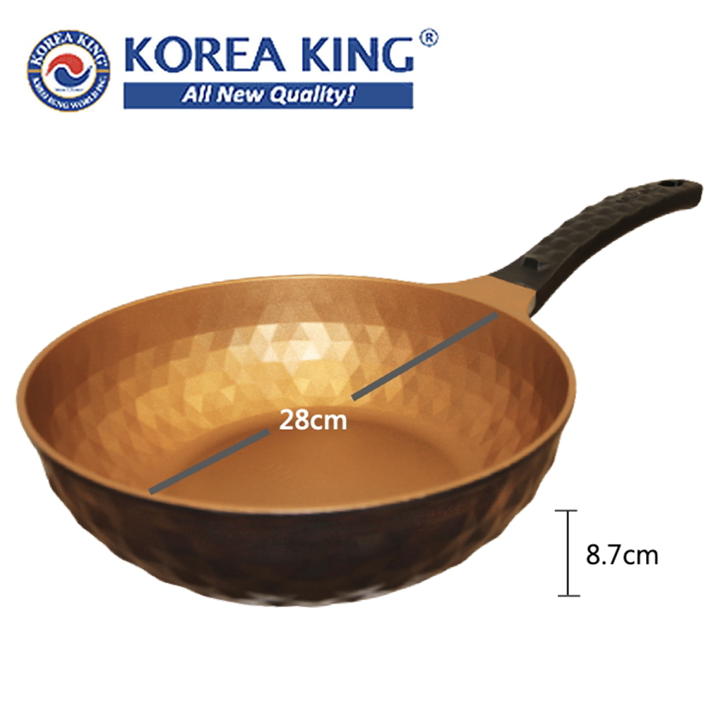 【Korea King】Diamond X Asian Wok 28cm , , large