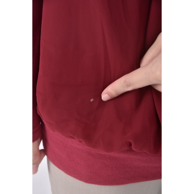 (S) kinloch anderson酒紅色長袖上衣二手衣, , large