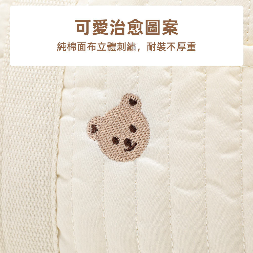 【上手家居】純棉刺繡媽媽包 刺繡小兔(波士頓包/媽咪包/行李包/母嬰包/旅行收納包), , large