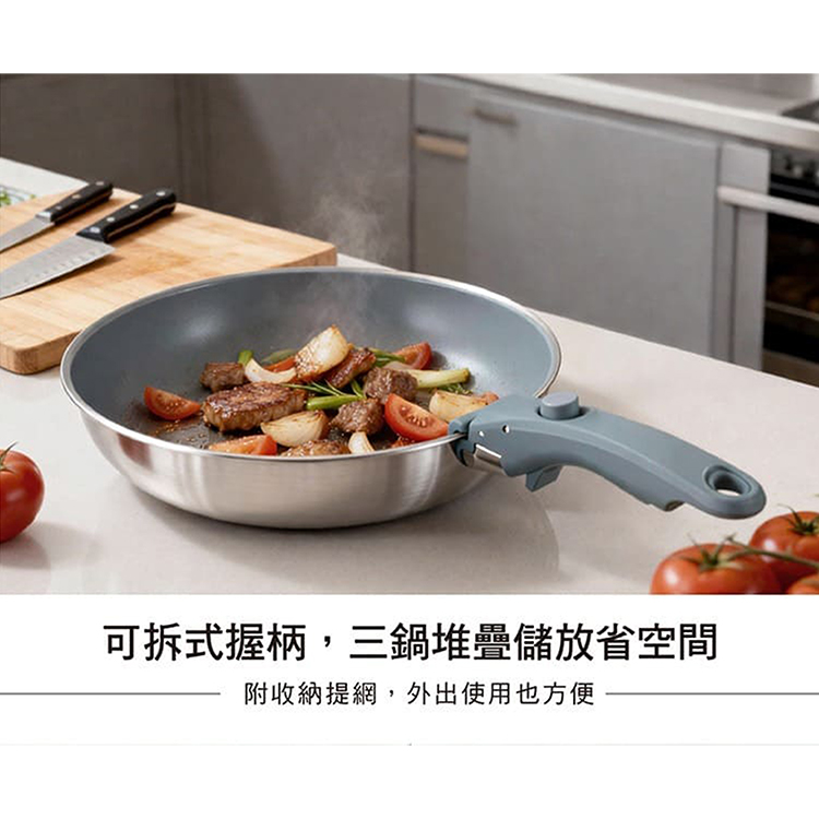 仙德曼複合金輕量不沾套鍋組-6件組-1組, , large