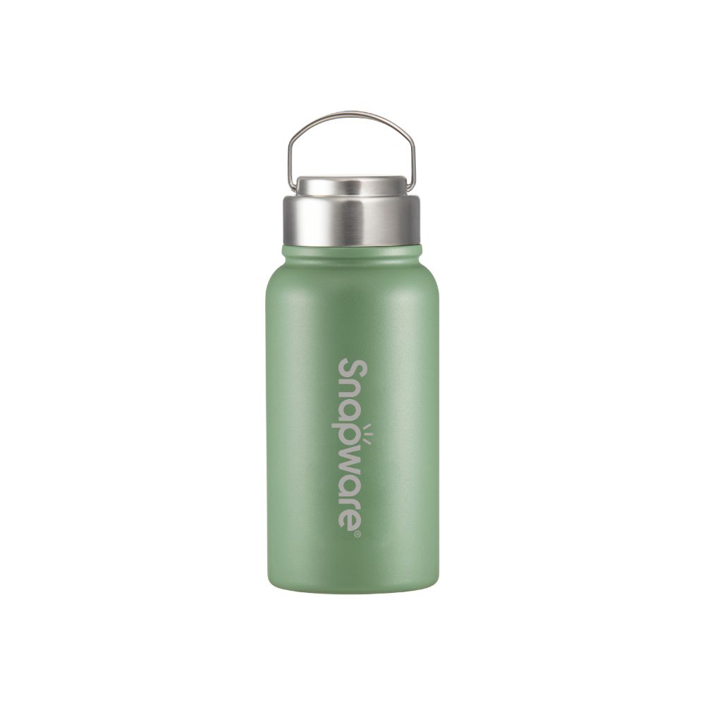 Zinc light porcelain thermos bottle, , large