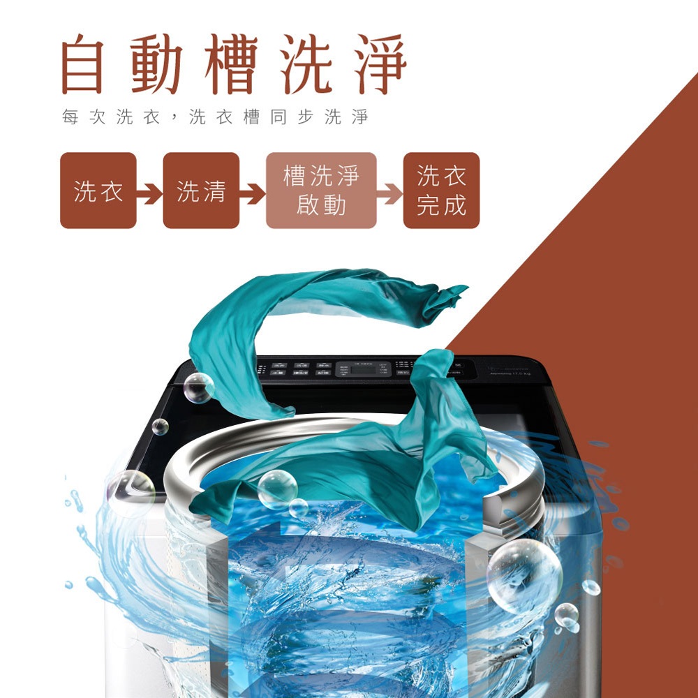 HERAN 17kg Ultra Clean Inverter Extra Large Capacity Upright Washing Machine HWM-1721V, , large