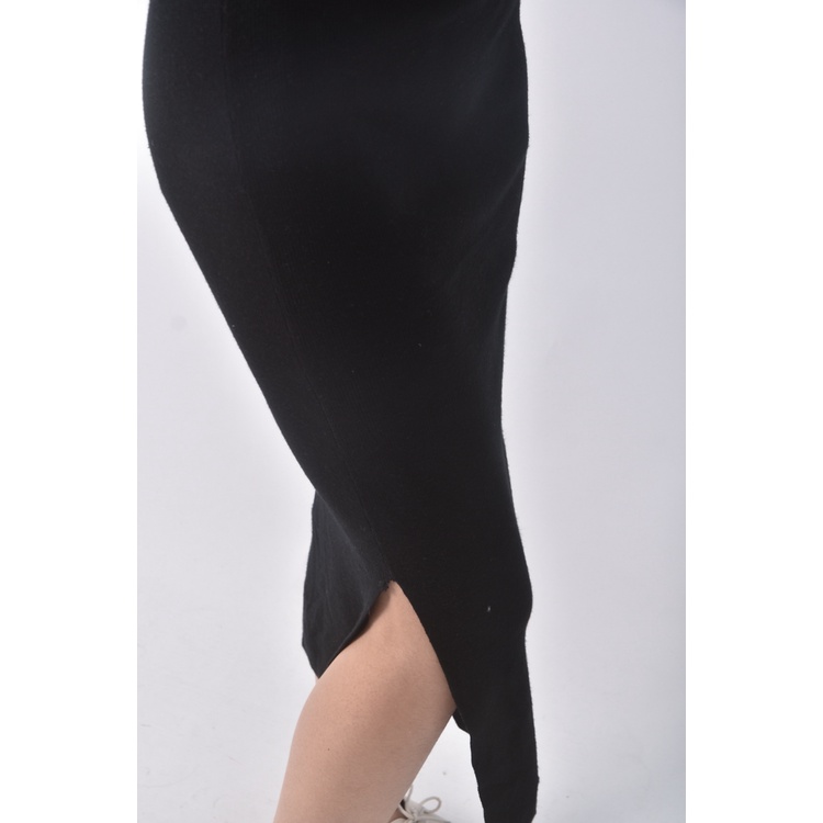 (S) 修身黑色長裙二手衣, , large