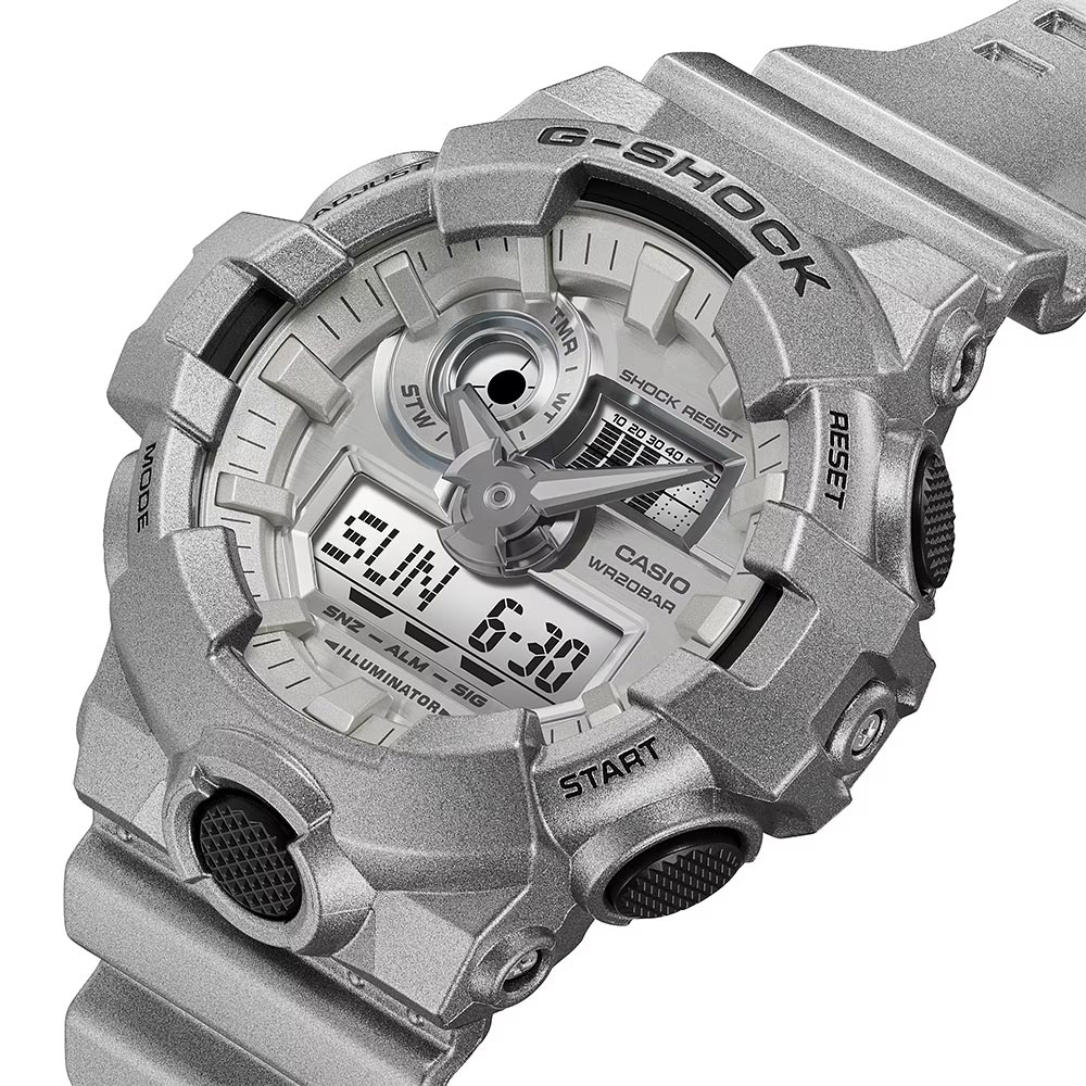 CASIO 卡西歐 G-SHOCK 科幻未來金屬色手錶 GA-700FF-8A, , large