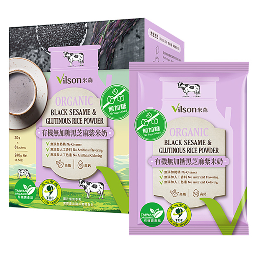 【米森 vilson】Organic Black Sesame & Glutinous Rice Powder, , large