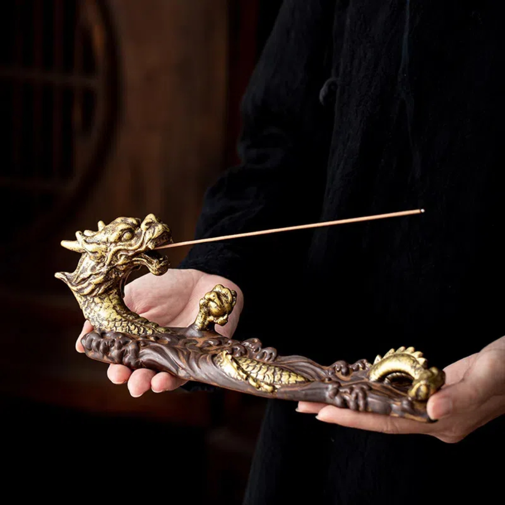 【A&R】招財開運祥龍好運連連香插香薰爐, , large