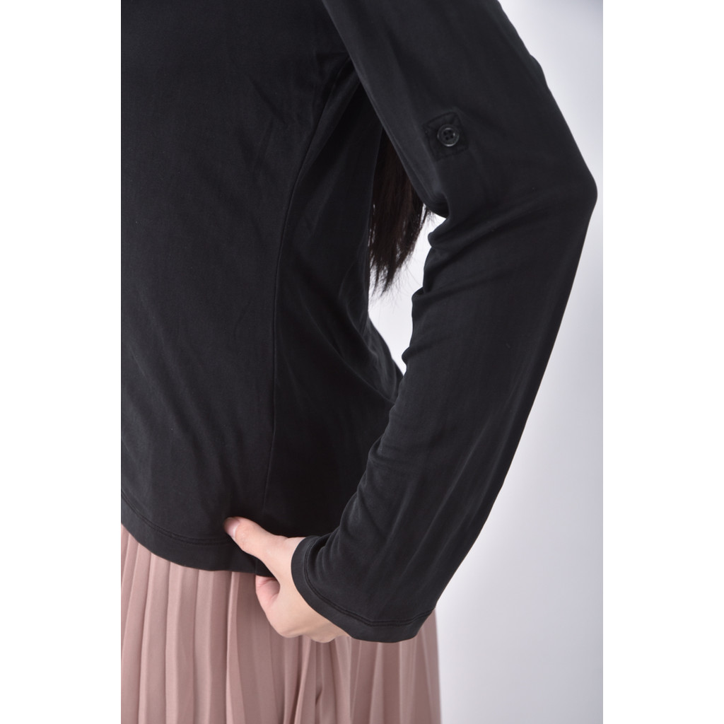 (S) danee西裝素面黑色襯衫上衣二手衣, , large