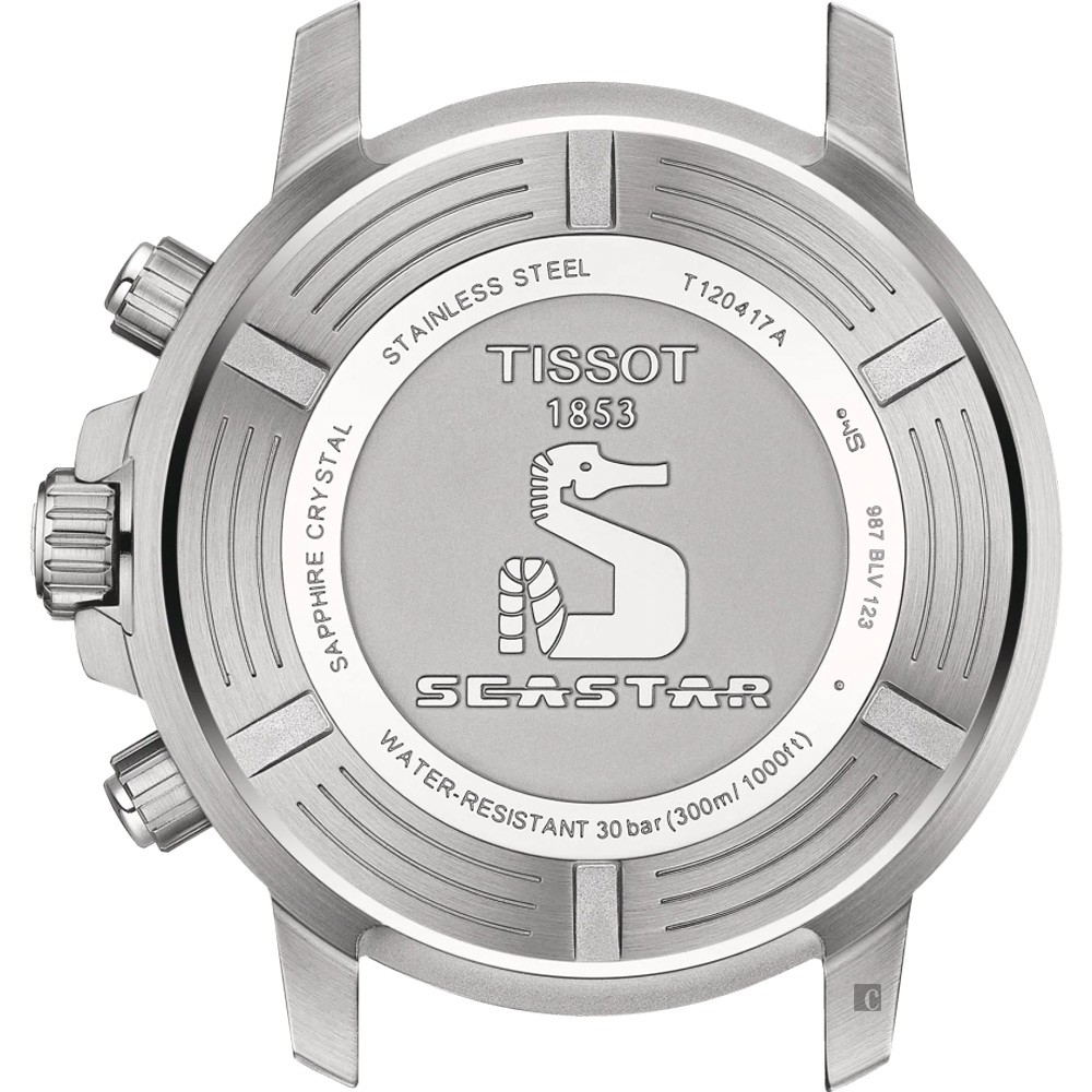 TISSOT 天梭 Seastar 1000 海洋之星300米潛水石英計時手錶 T1204171109100, , large