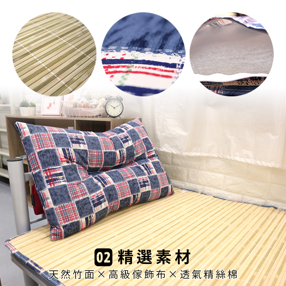 Denim Blue Bamboo Single Breathable Mattress, , large