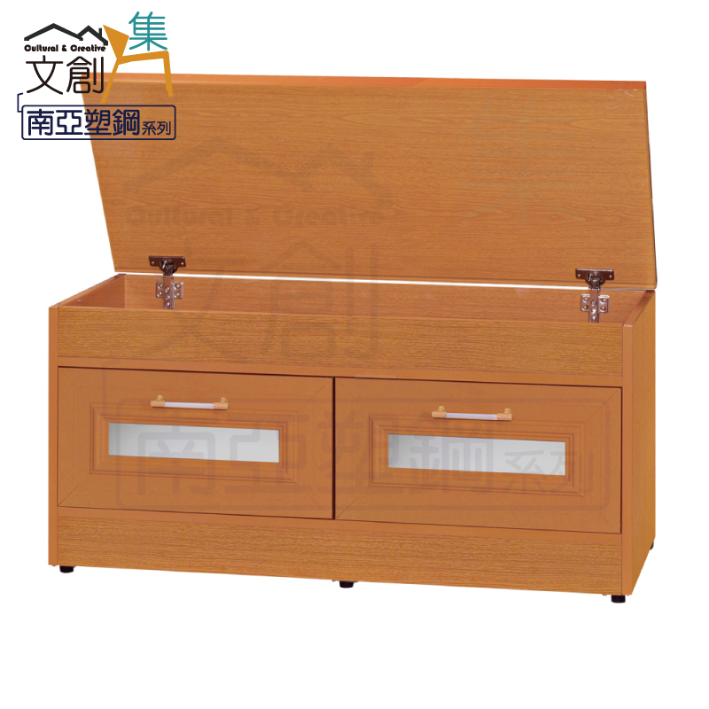 【文創集】比莉 環保3.1尺南亞塑鋼上掀蓋二抽座鞋櫃(客約商品), , large