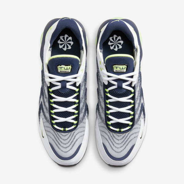 Nike Air Max TW 男 休閒鞋 運動 慢跑 氣墊 透氣 復古 放射線條 白 深藍 [DQ3984-101], , large