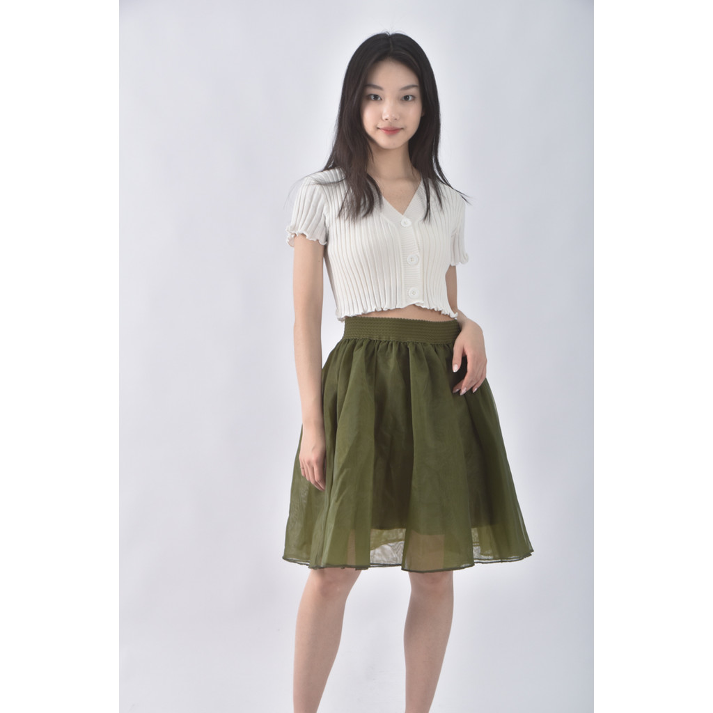 (M) ob style簡約綠色短裙二手衣