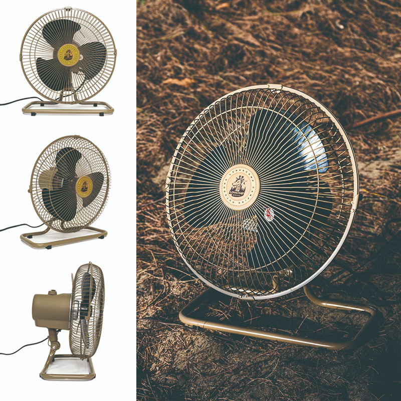 【樂活不露】12吋工業扇 【沙色】  電風扇 靜音風扇 工業扇 360度擺頭 三段風速, , large