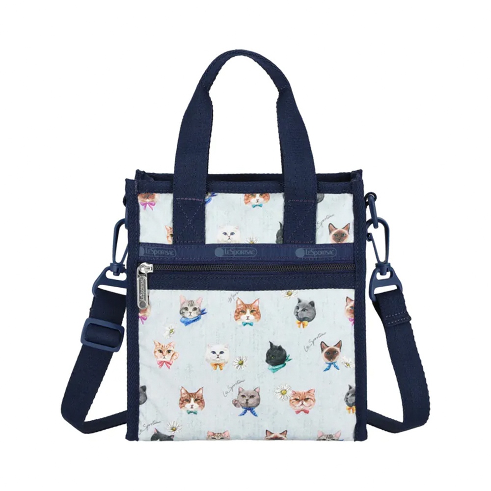 |快速出貨|Lesportsac Mini N/S Tote 小方型 手提 肩背 托特包 購物袋 送禮-晴空貓語, , large