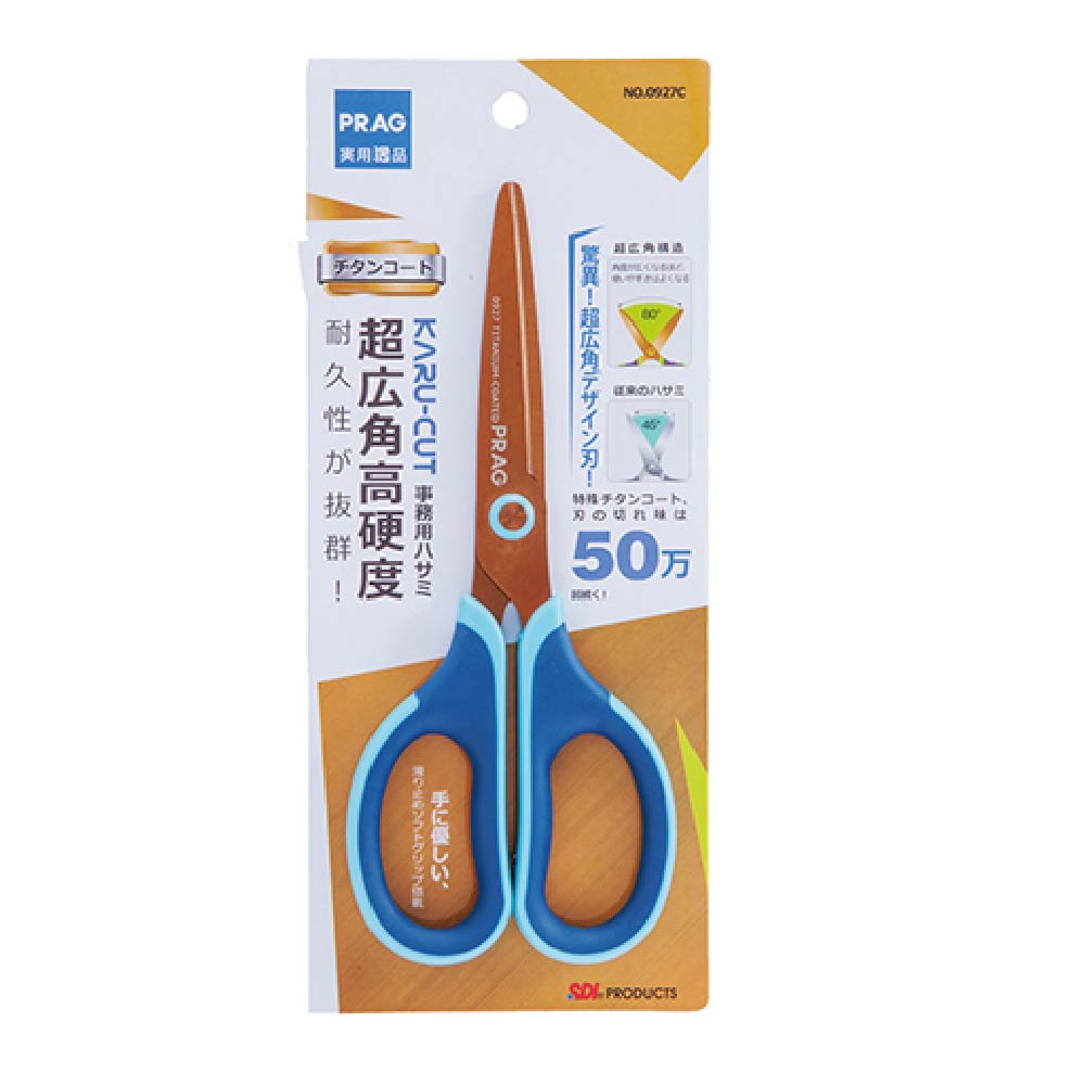【SDI 手牌】PRAG 超廣角 鈦金屬 事務 剪刀 175mm 7吋 顏色隨機 / 支 0927C, , large