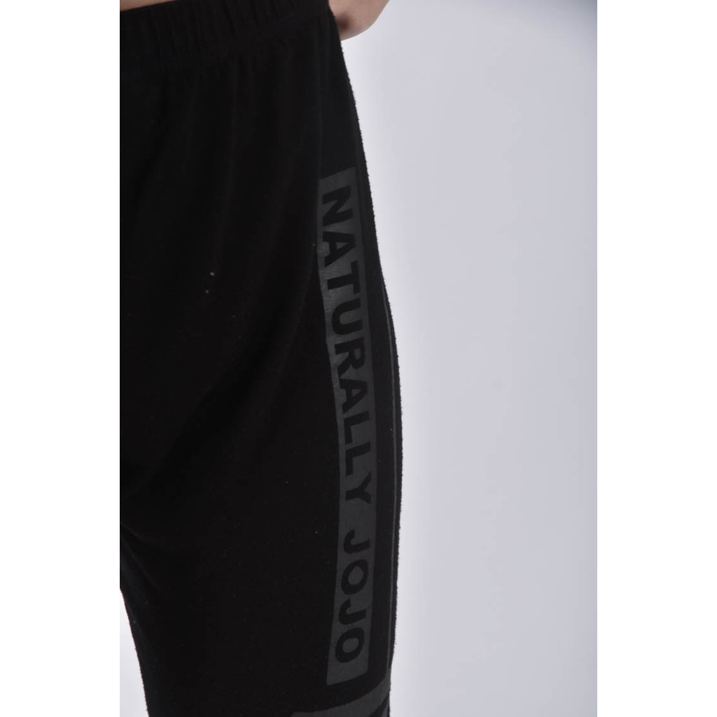 (L) naturally jojo運動運動黑色長褲二手衣, , large