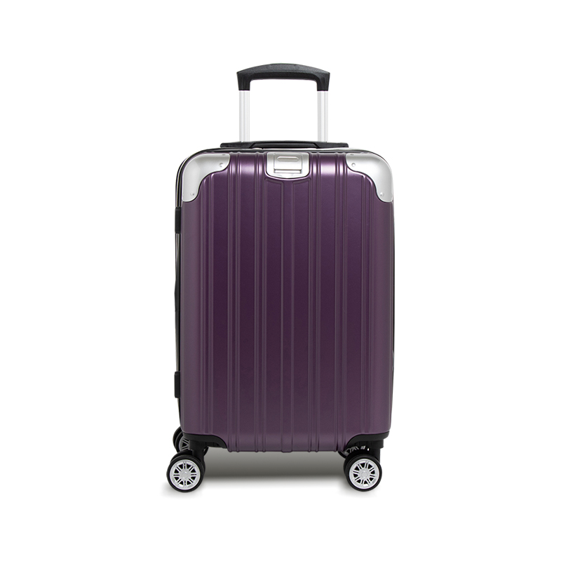 【Alldma鷗德馬】20吋熱銷款拉鏈登機箱Z2S-葡萄紫(贈保護套C2+B2棋盤束帶+多功能海關鎖)