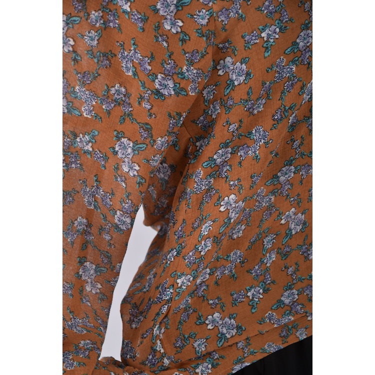 (S) molly質感紡紗橘色長袖上衣二手衣, , large