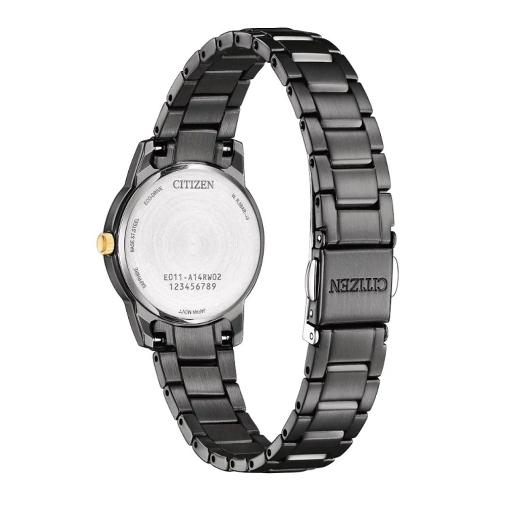 CITIZEN 星辰 光動能簡約女錶-黑 EW2316-79E, , large