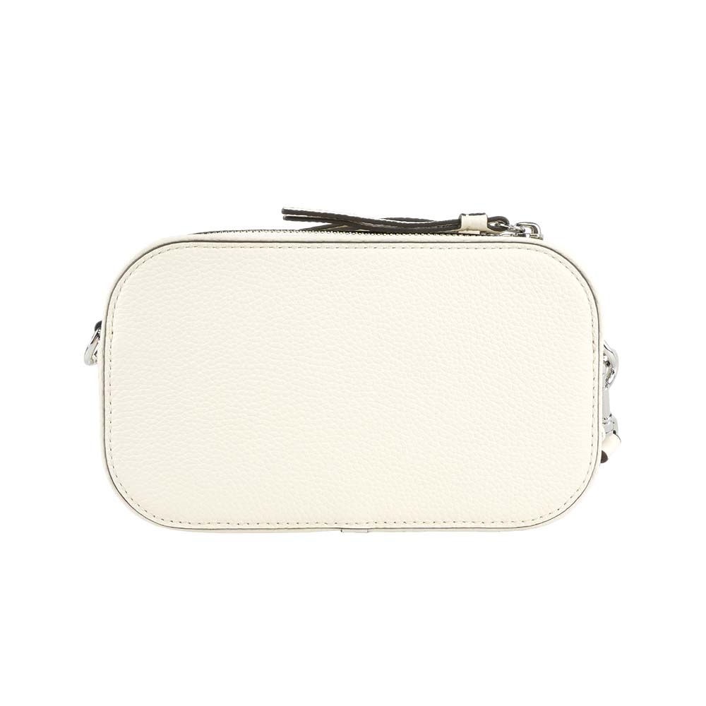 TORY BURCH Miller 荔枝紋雙拉鍊迷你相機包(新象牙白), , large