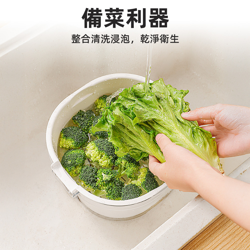 【上手家居】三層疊加洗菜籃 三層(廚房用品/洗菜瀝水盆/洗菜盆/濾水籃/多層瀝水籃), , large